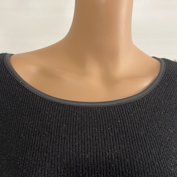 Anne Klein knit black midi dress size L - Picture 4 of 6